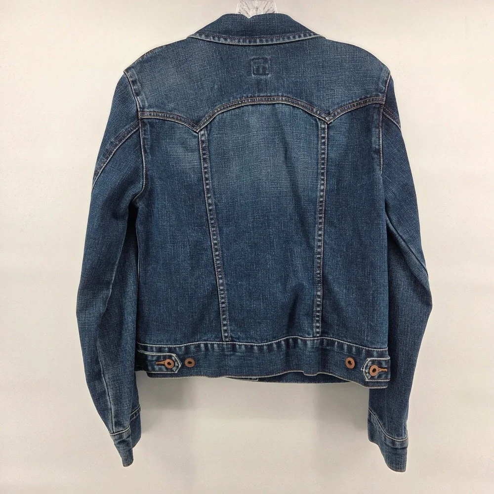 Gap Denim Trucker Jacket Medium Blue Cotton‎ Classic Casual Preppy
